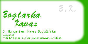 boglarka kavas business card